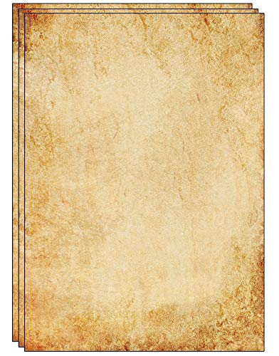 Amazon | 25 Sheets of Old Looking/Vintage Design Paper DIN A4